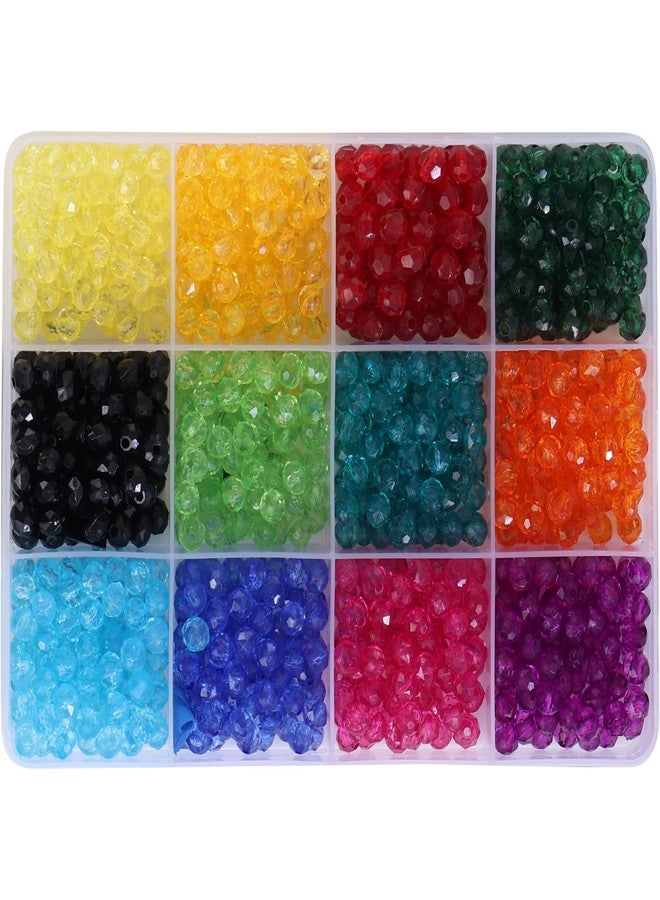 Ambitieux DIY Bracelet Making Kit for Girls - 12 Types Colorful Beads with Charms, Elastic Thread, Earrings, Clasps & Rings - Jewellery Craft Kit for Kids, Birthday Return Gift, Rakhi Special Set for 2 3 4 5 6 7 8 9 10 years (6mm Crystal) - Image 3